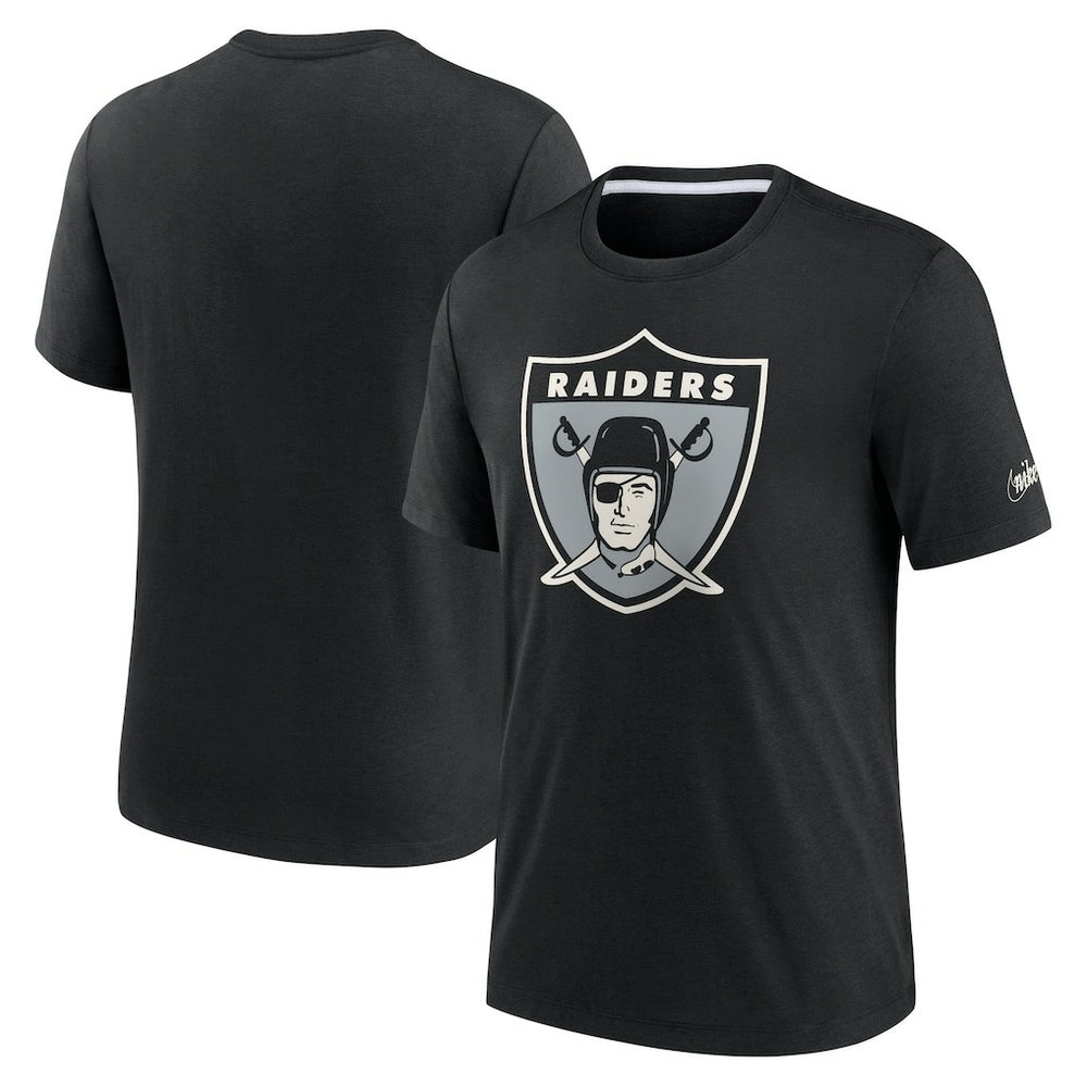 Nike Las Vegas Raiders Rewind Playback Logo Tri-Blend T-Shirt Black