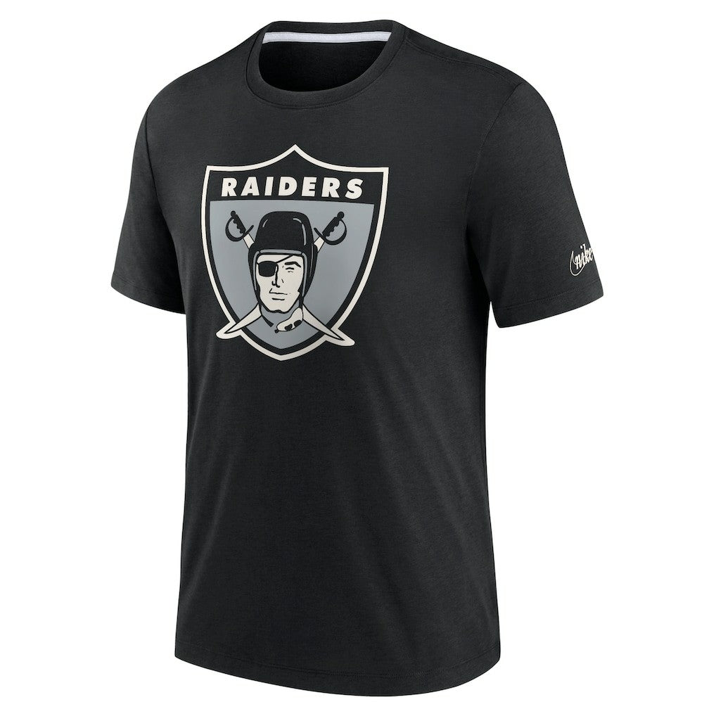 Nike Las Vegas Raiders Rewind Playback Logo Tri-Blend T-Shirt Black