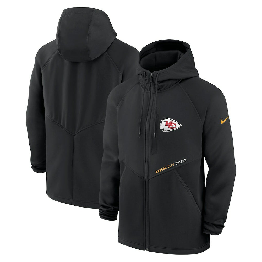 Nike Kansas City Chiefs Spacer Raglan Performance Full-Zip Hoodie Black
