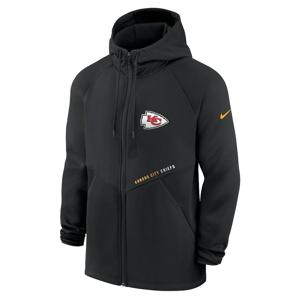 Nike Kansas City Chiefs Spacer Raglan Performance Full-Zip Hoodie Black