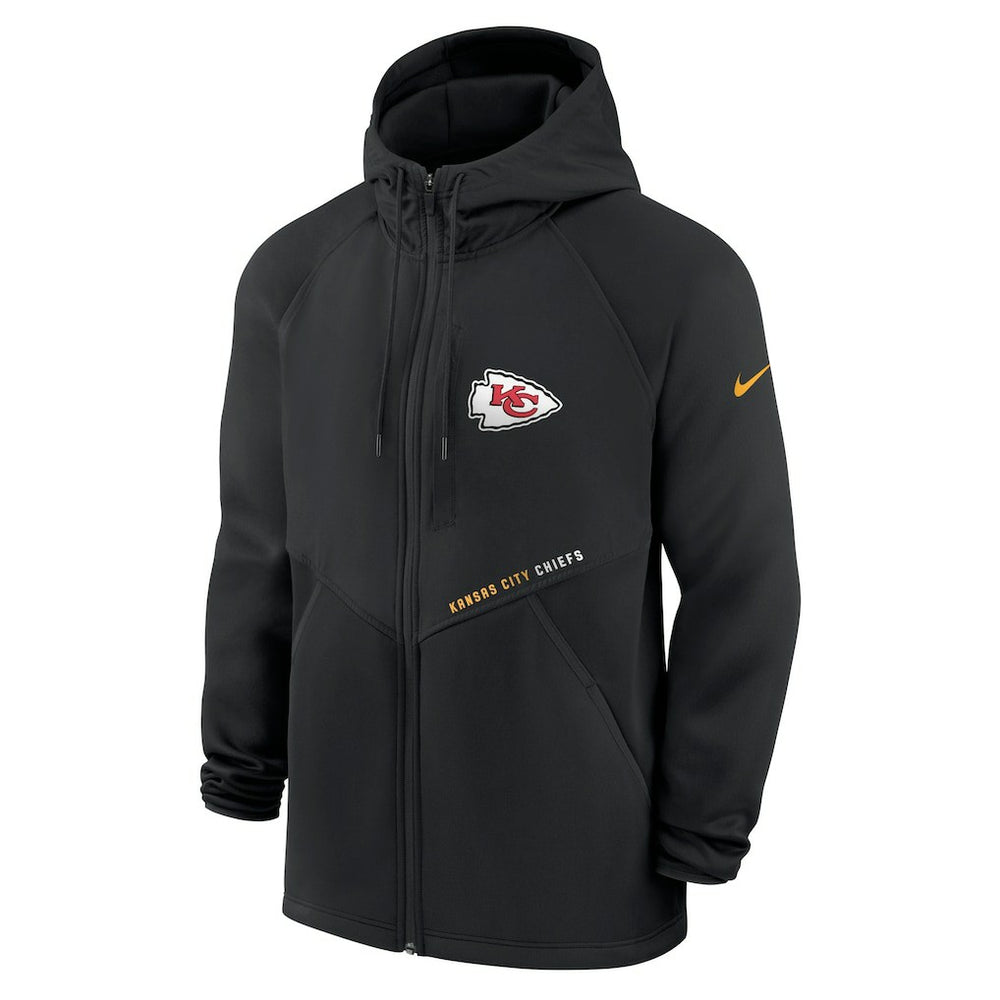 Nike Kansas City Chiefs Spacer Raglan Performance Full-Zip Hoodie Black