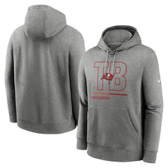 Nike Tampa Bay Buccaneers City Code Club Fleece Pullover Hoodie Heathered Gray