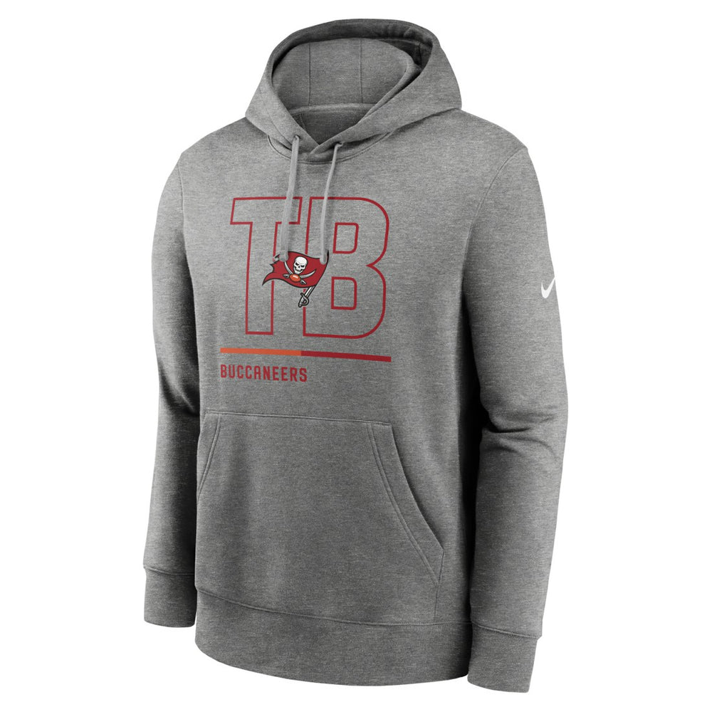 Nike Tampa Bay Buccaneers City Code Club Fleece Pullover Hoodie Heathered Gray
