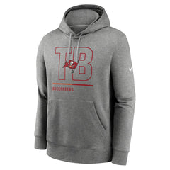 Nike Tampa Bay Buccaneers City Code Club Fleece Pullover Hoodie Heathered Gray