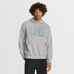 Nike Los Angeles Chargers City Code Club Fleece Pullover Hoodie Heathered Gray