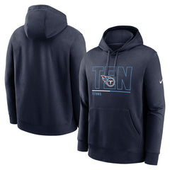 Nike Tennessee Titans City Code Club Fleece Pullover Hoodie Navy
