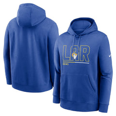 Nike Los Angeles Rams City Code Club Fleece Pullover Hoodie Royal