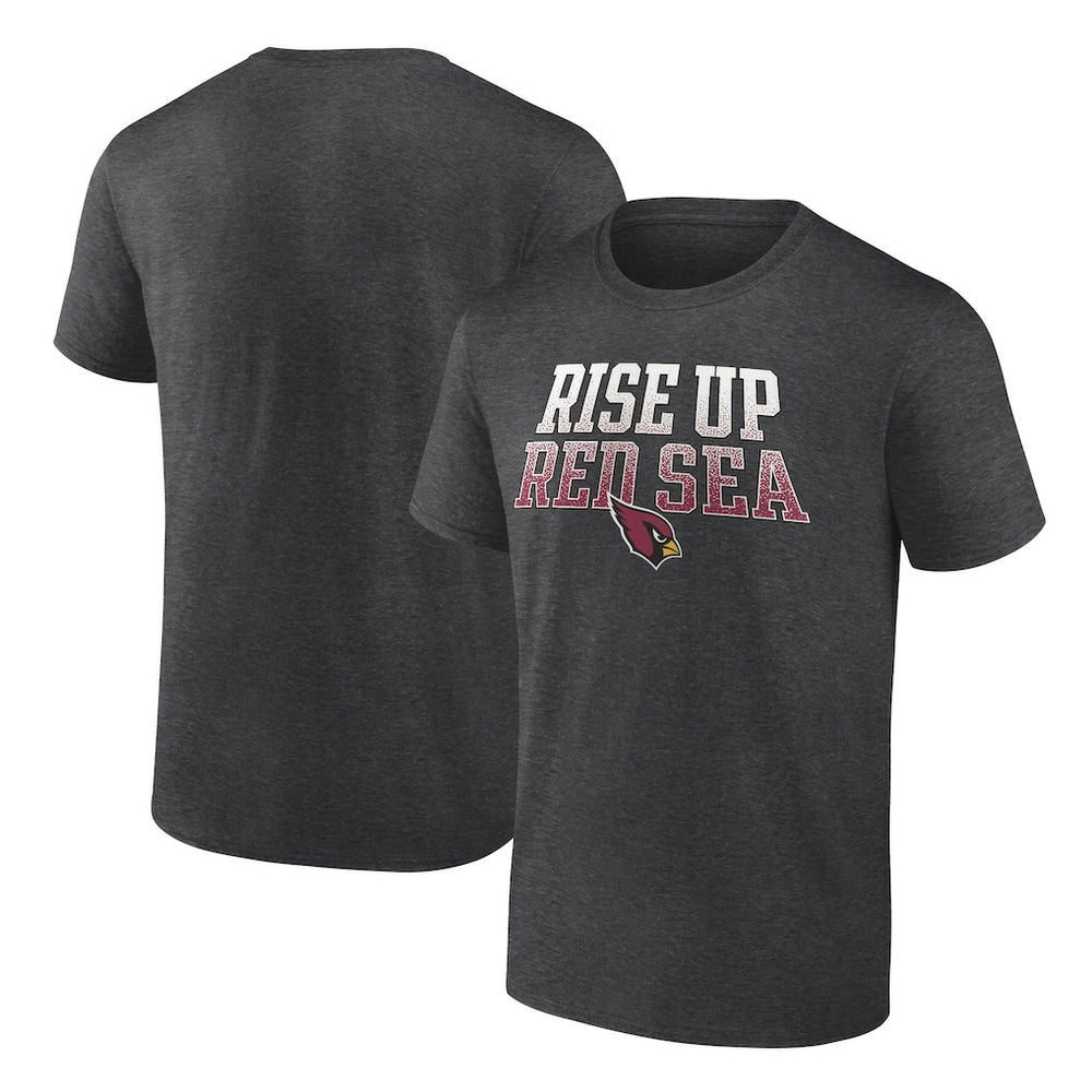 Fanatics Arizona Cardinals Big & Tall Rise Up Red Sea Statement T-Shirt Heathered Charcoal