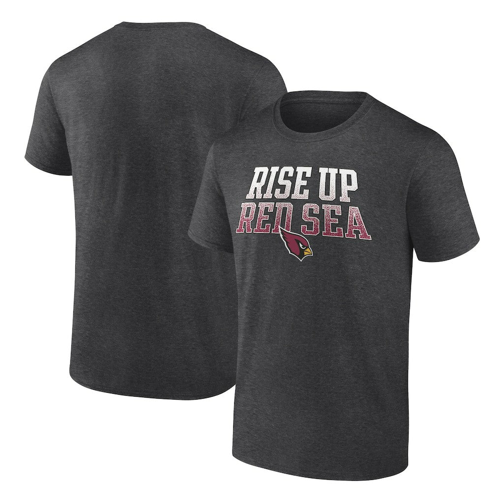 Fanatics Arizona Cardinals Big & Tall Rise Up Red Sea Statement T-Shirt Heathered Charcoal