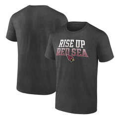 Fanatics Arizona Cardinals Big & Tall Rise Up Red Sea Statement T-Shirt Heathered Charcoal