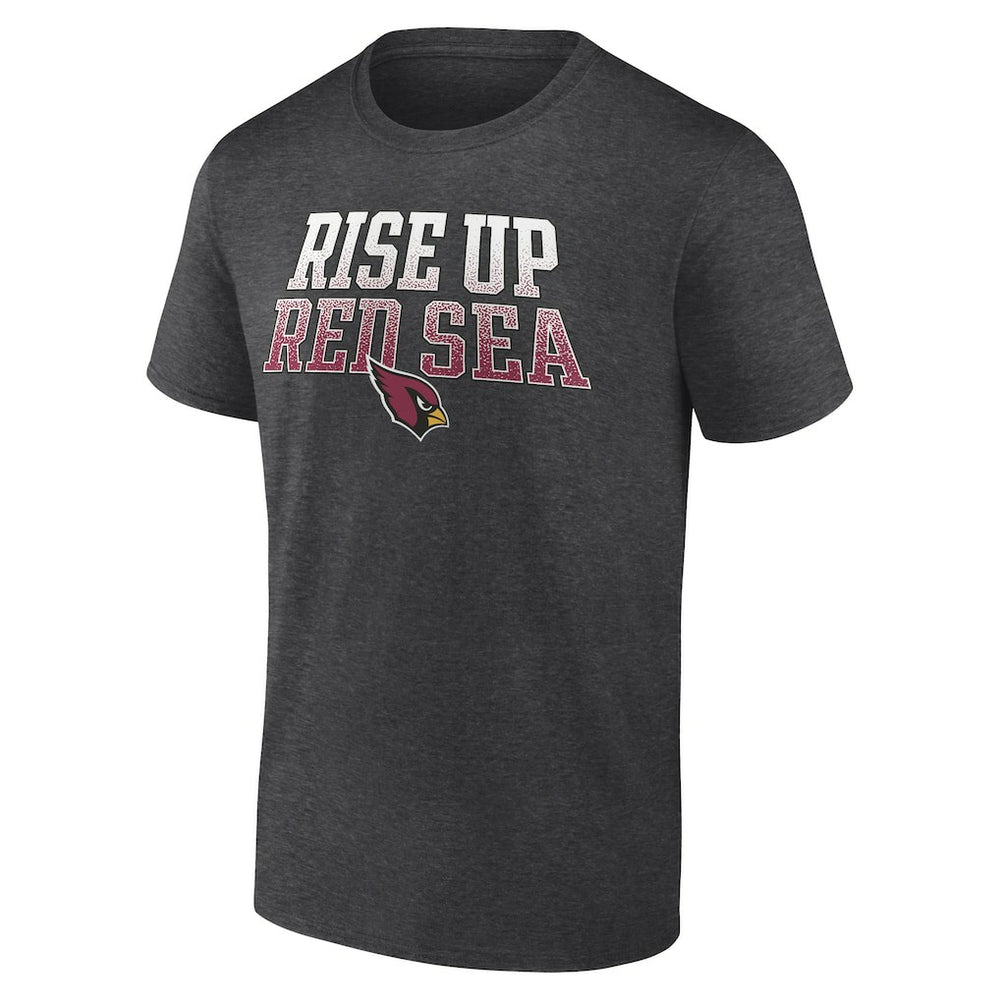 Fanatics Arizona Cardinals Big & Tall Rise Up Red Sea Statement T-Shirt Heathered Charcoal