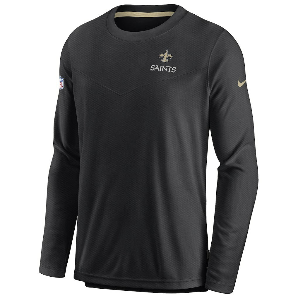 Nike New Orleans Saints Sideline Lockup Performance Pullover Sweatshirt Black