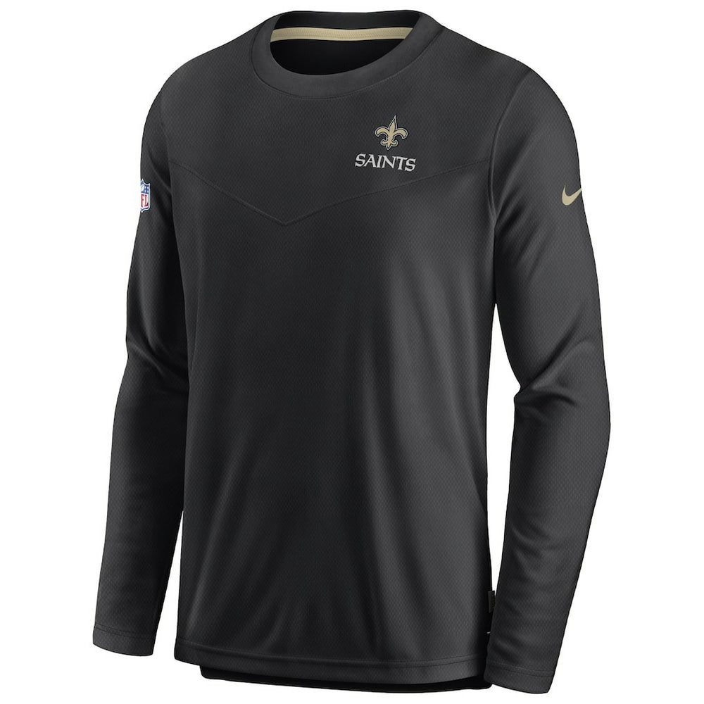 Nike New Orleans Saints Sideline Lockup Performance Pullover Sweatshirt Black
