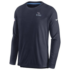 Nike Tennessee Titans Sideline Lockup Performance Pullover Sweatshirt Navy