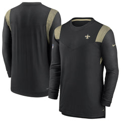 Nike New Orleans Saints Sideline Tonal Logo Performance Player Long Sleeve T-Shirt Black