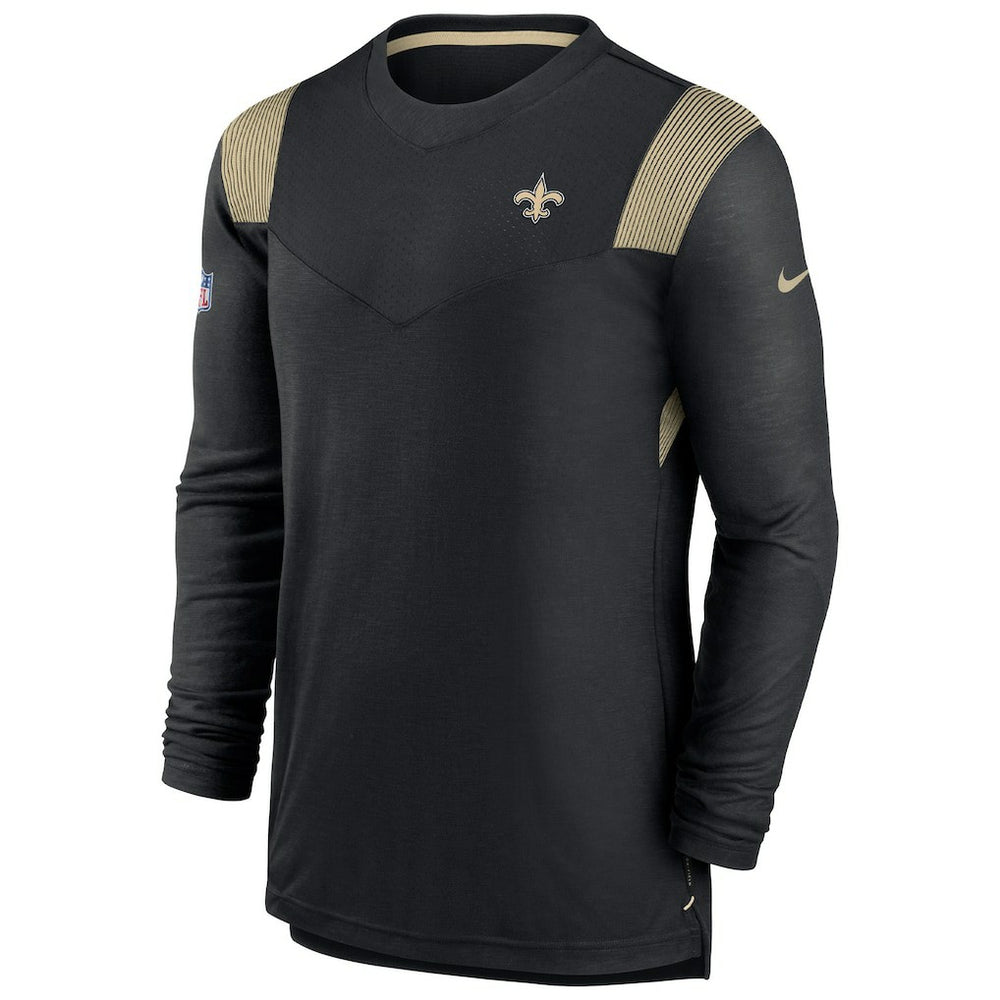 Nike New Orleans Saints Sideline Tonal Logo Performance Player Long Sleeve T-Shirt Black