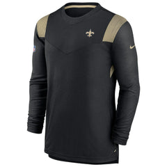 Nike New Orleans Saints Sideline Tonal Logo Performance Player Long Sleeve T-Shirt Black