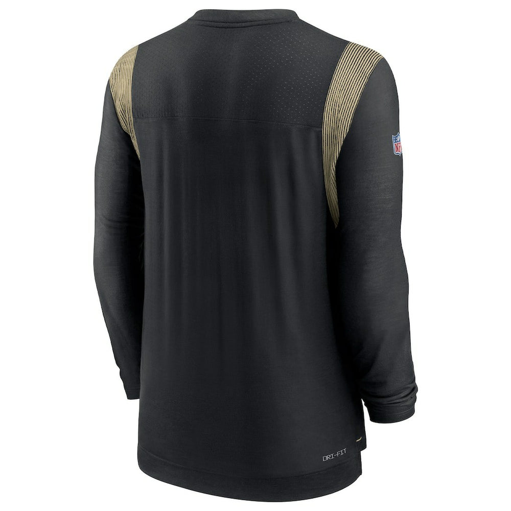 Nike New Orleans Saints Sideline Tonal Logo Performance Player Long Sleeve T-Shirt Black
