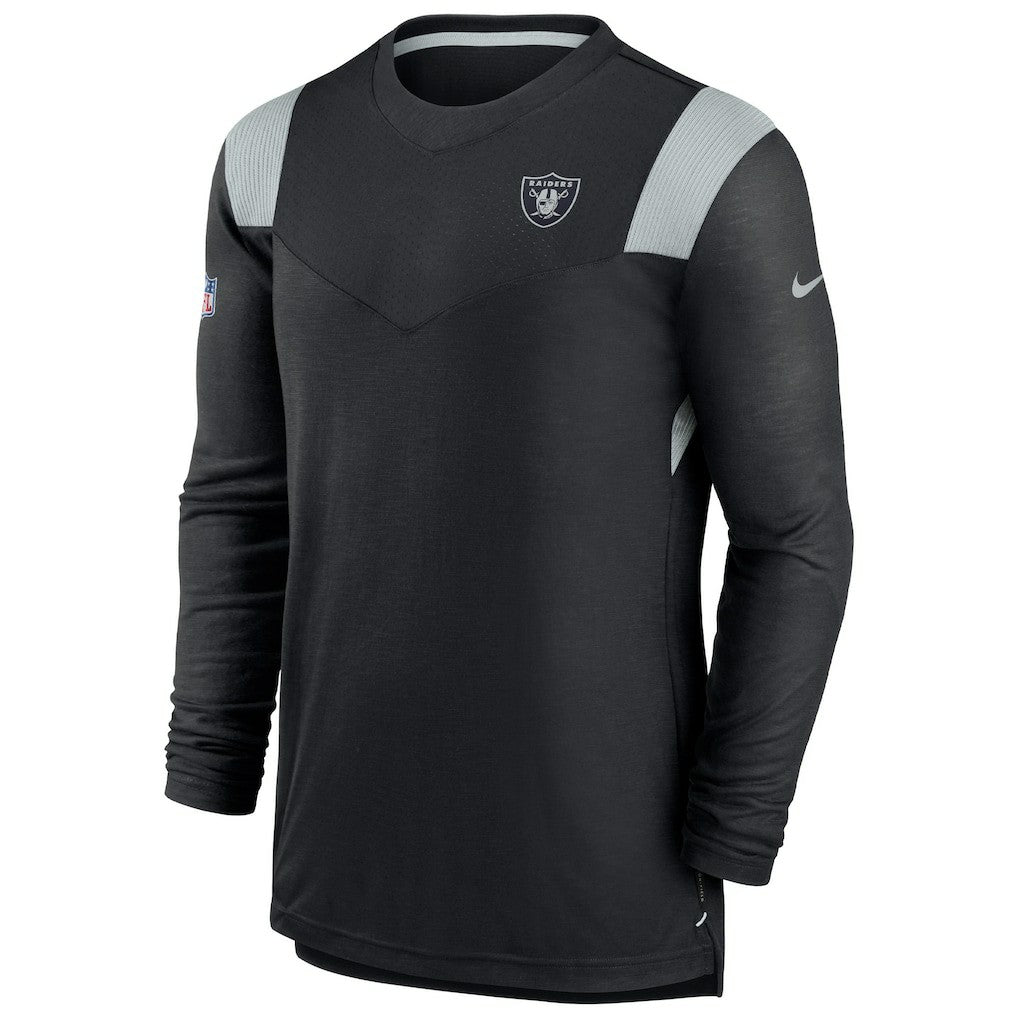Nike Las Vegas Raiders Sideline Tonal Logo Performance Player Long Sleeve T-Shirt Black