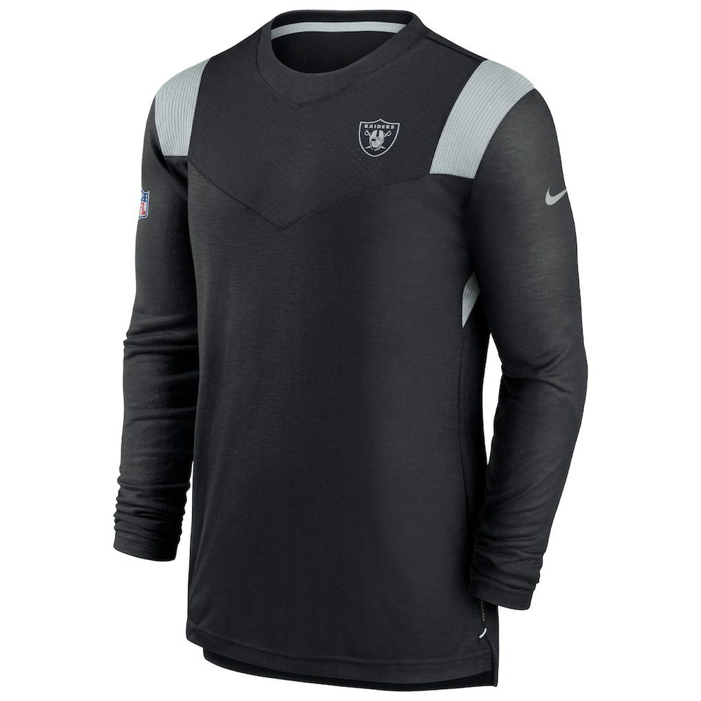 Nike Las Vegas Raiders Sideline Tonal Logo Performance Player Long Sleeve T-Shirt Black