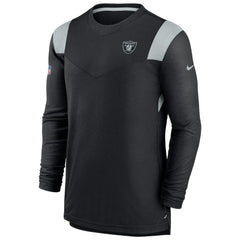 Nike Las Vegas Raiders Sideline Tonal Logo Performance Player Long Sleeve T-Shirt Black