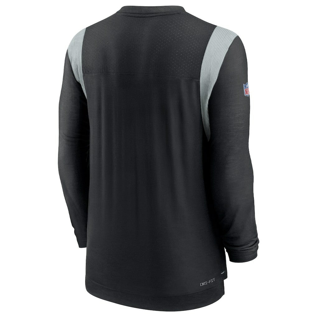 Nike Las Vegas Raiders Sideline Tonal Logo Performance Player Long Sleeve T-Shirt Black