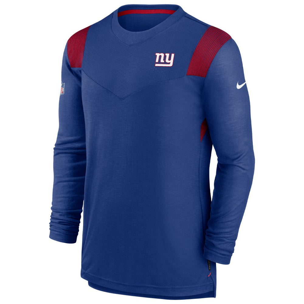 Nike New York Giants Sideline Tonal Logo Performance Player Long Sleeve T-Shirt Royal