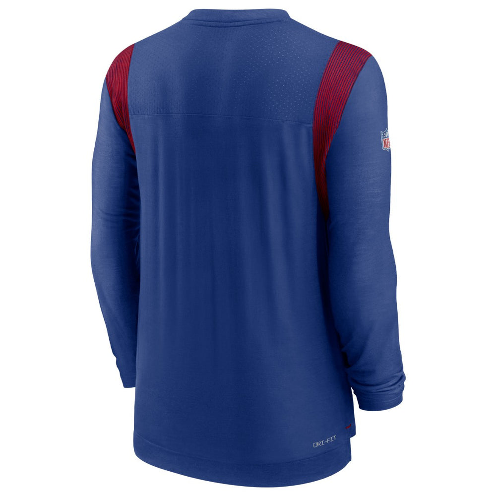 Nike New York Giants Sideline Tonal Logo Performance Player Long Sleeve T-Shirt Royal