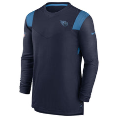 Nike Tennessee Titans Sideline Tonal Logo Performance Player Long Sleeve T-Shirt Navy