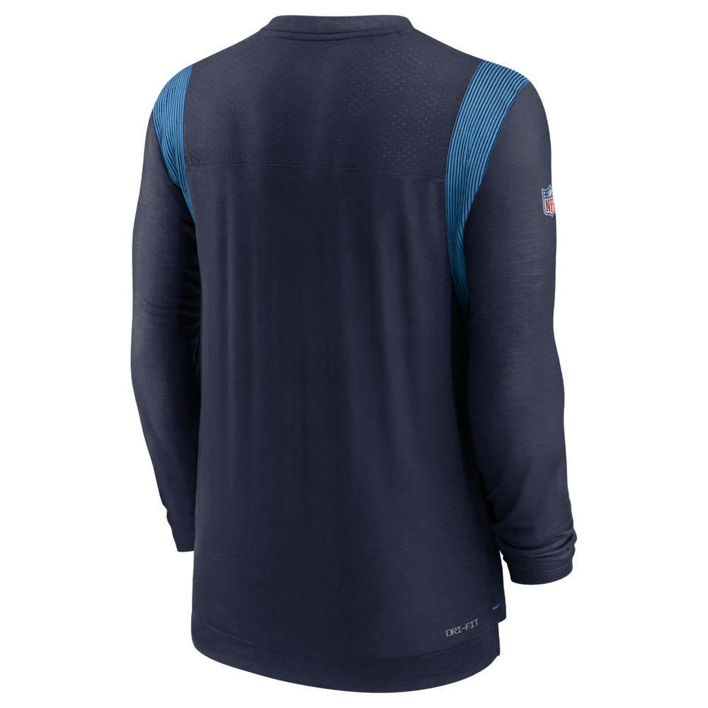 Nike Tennessee Titans Sideline Tonal Logo Performance Player Long Sleeve T-Shirt Navy