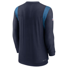 Nike Tennessee Titans Sideline Tonal Logo Performance Player Long Sleeve T-Shirt Navy