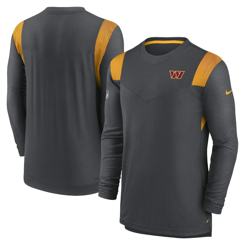 Nike Washington Commanders Sideline Tonal Logo Performance Player Long Sleeve T-Shirt Charcoal