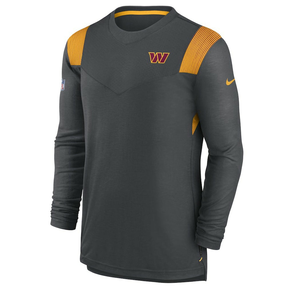 Nike Washington Commanders Sideline Tonal Logo Performance Player Long Sleeve T-Shirt Charcoal