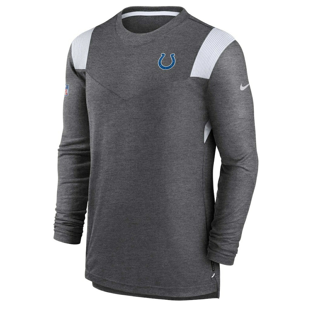 Nike Indianapolis Colts Sideline Tonal Logo Performance Player Long Sleeve T-Shirt Charcoal
