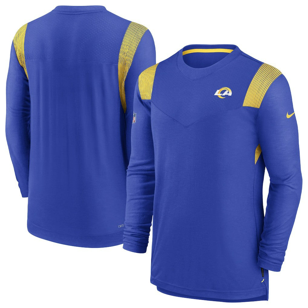 Nike Los Angeles Rams Sideline Tonal Logo Performance Player Long Sleeve T-Shirt Royal