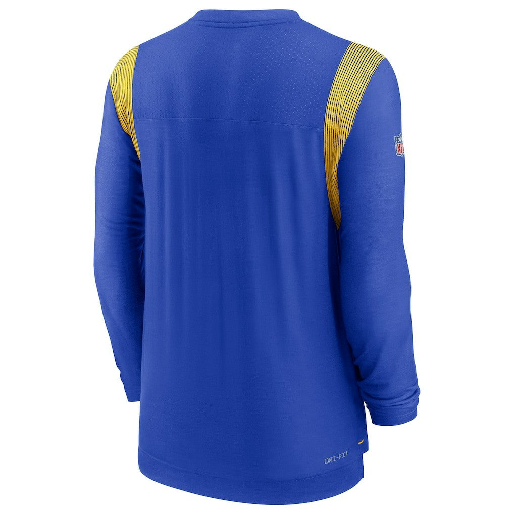 Nike Los Angeles Rams Sideline Tonal Logo Performance Player Long Sleeve T-Shirt Royal