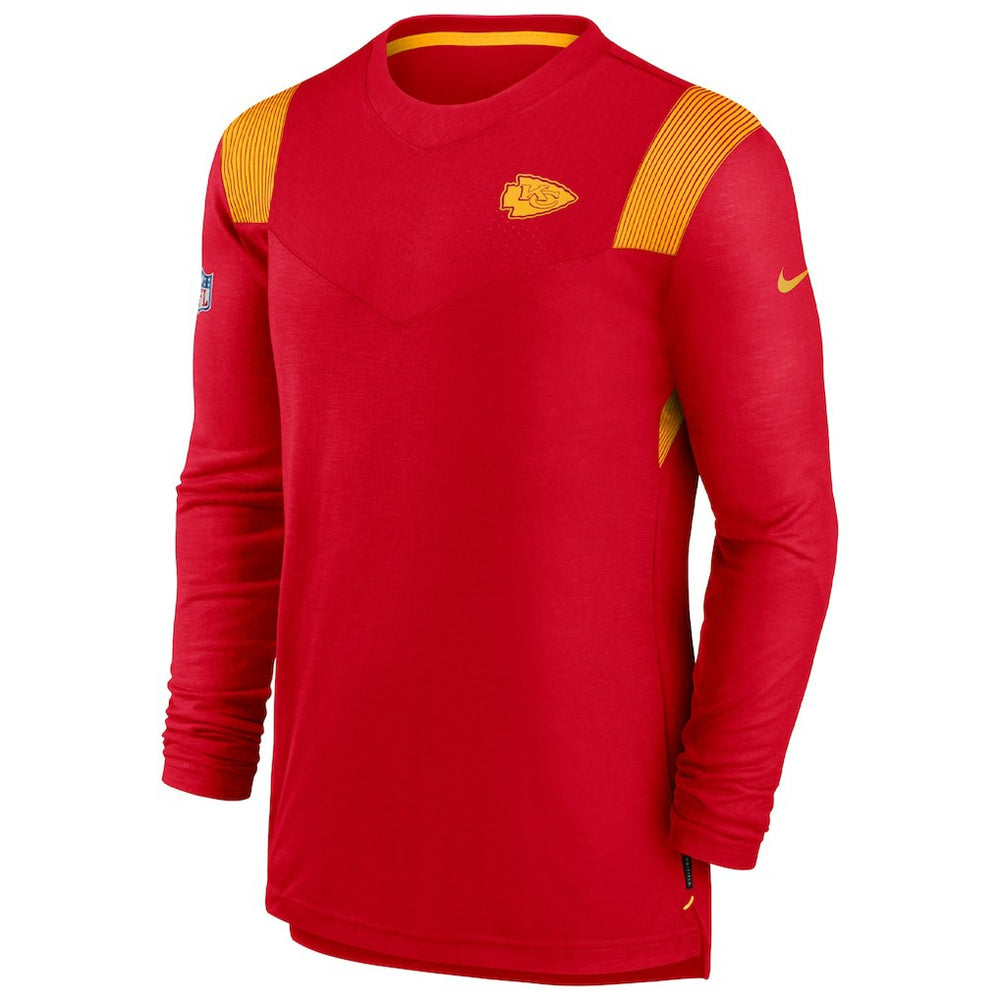 Nike Kansas City Chiefs Sideline Tonal Logo Performance Player Long Sleeve T-Shirt Red
