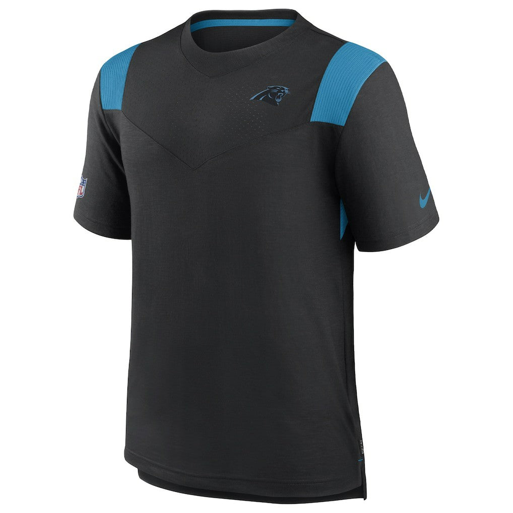 Nike Carolina Panthers Sideline Tonal Logo Performance Player T-Shirt Black
