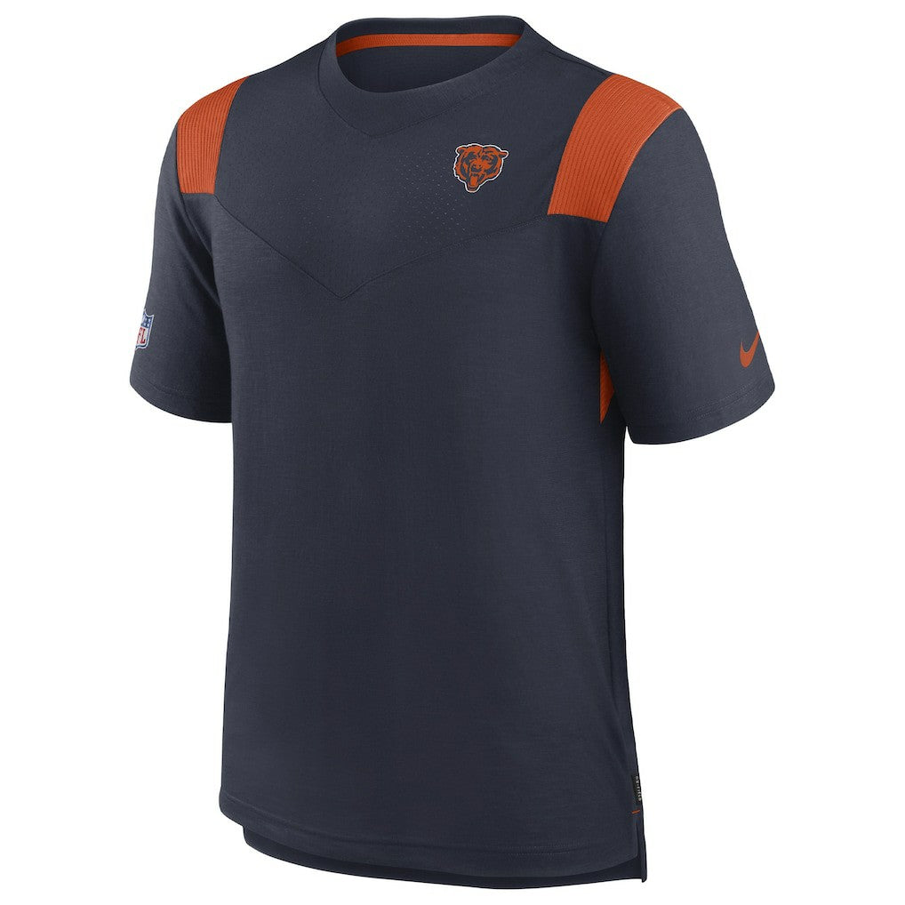 Nike Chicago Bears Sideline Tonal Logo Performance Player T-Shirt Navy