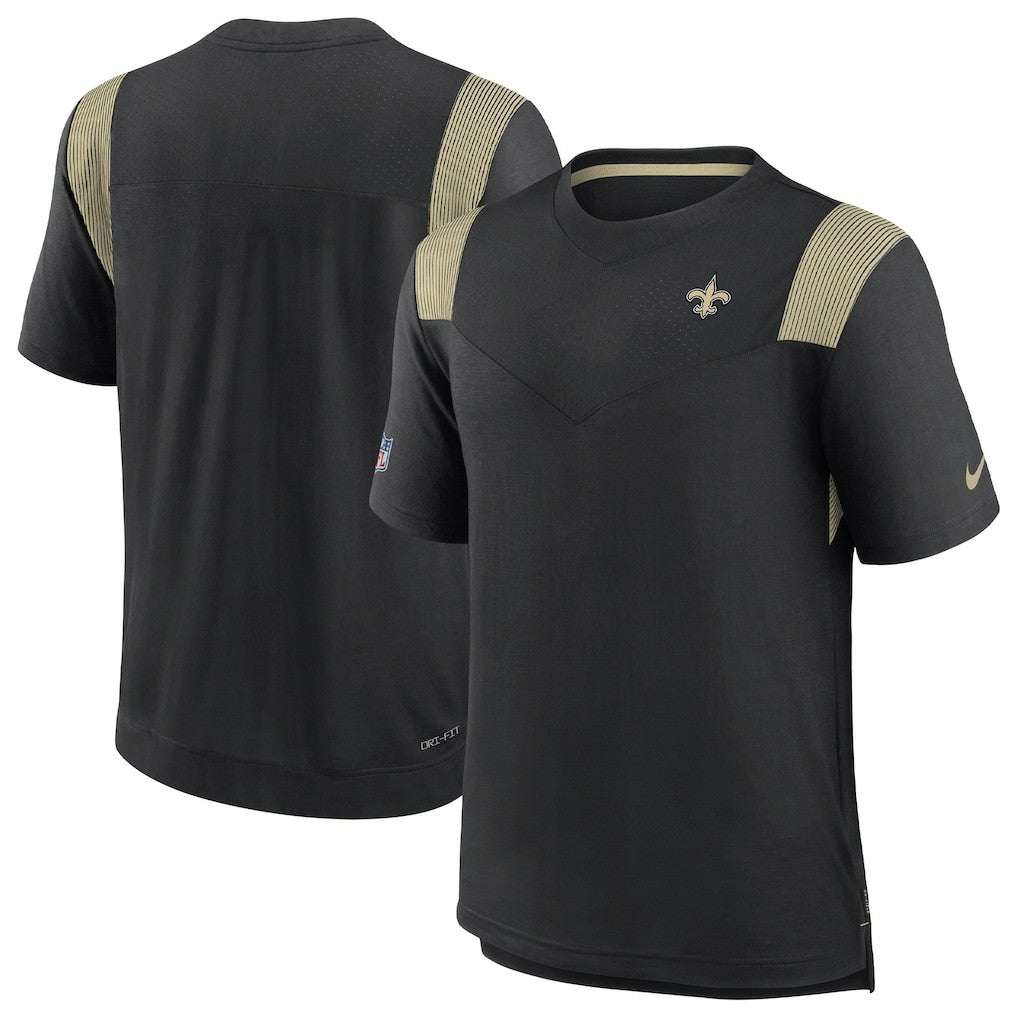 Nike New Orleans Saints Sideline Tonal Logo Performance Player T-Shirt Black