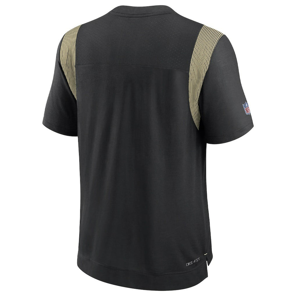 Nike New Orleans Saints Sideline Tonal Logo Performance Player T-Shirt Black