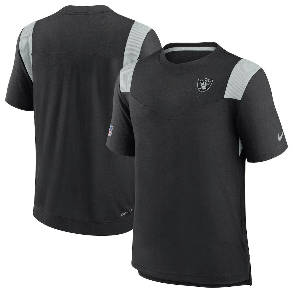 Nike Las Vegas Raiders 2022 Sideline Tonal Logo Performance Player T-Shirt Black