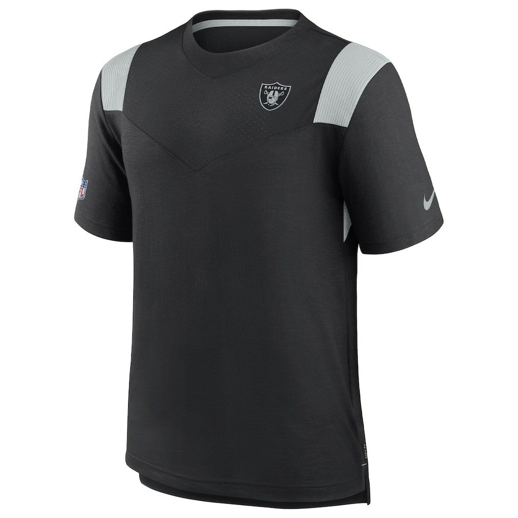 Nike Las Vegas Raiders 2022 Sideline Tonal Logo Performance Player T-Shirt Black