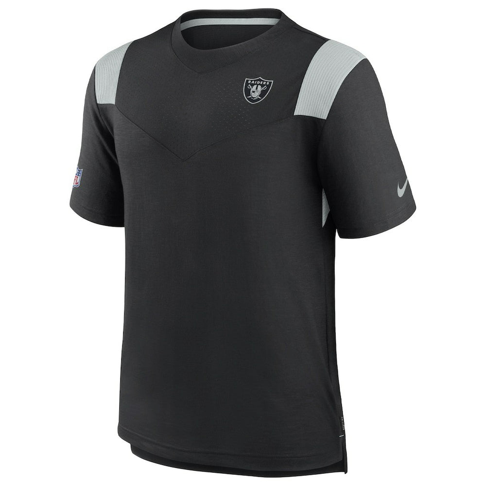 Nike Las Vegas Raiders 2022 Sideline Tonal Logo Performance Player T-Shirt Black
