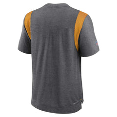 Nike Green Bay Packers Sideline Tonal Logo Performance Player T-Shirt Heather Charcoal