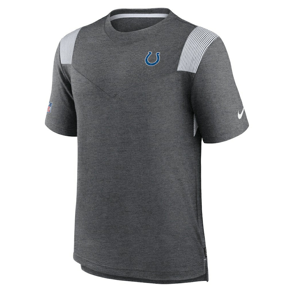 Nike Indianapolis Colts Sideline Tonal Logo Performance Player T-Shirt Heather Charcoal