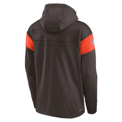 Nike Cleveland Browns Brownie The Elf Sideline Athletic Arch Jersey Performance Pullover Hoodie Brown