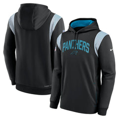 Nike Carolina Panthers Sideline Athletic Stack Performance Pullover Hoodie Black