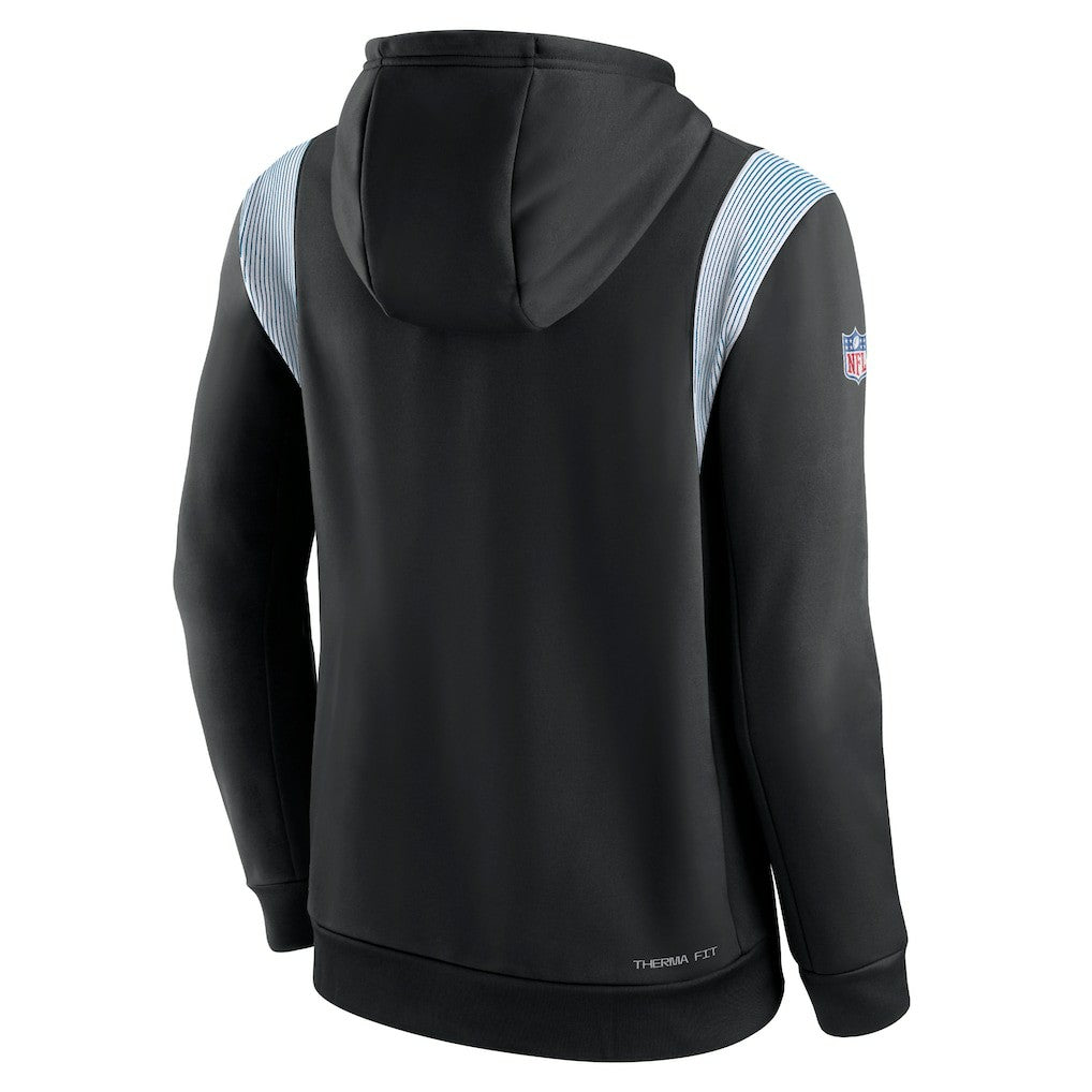 Nike Carolina Panthers Sideline Athletic Stack Performance Pullover Hoodie Black