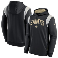 Nike New Orleans Saints Sideline Athletic Stack Performance Pullover Hoodie Black